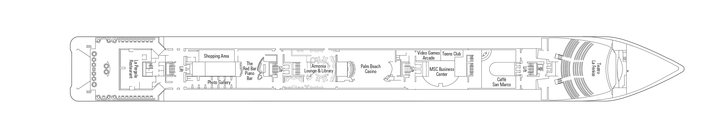MSC Cruises MSC Armonia Deck Plans Deck 6 Diamante.jpg